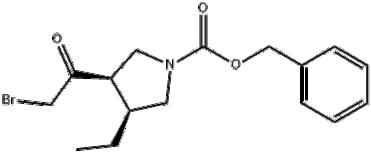 (3R,4S)-3-(2-Bromoacetyl)-4-ethyl-1-pyrrolidinecarboxylic acid phenylmethyl ester