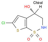 (S)-3,4-dihydro-6-chloro-4-hydroxy-2H-thieno[3,2-e]-1,2-thiazine-1,1-dioxide