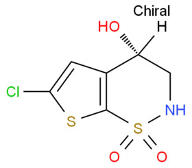 (S)-3,4-dihydro-6-chloro-4-hydroxy-2H-thieno[3,2-e]-1,2-thiazine-1,1-dioxide