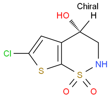 (S)-3,4-dihydro-6-chloro-4-hydroxy-2H-thieno[3,2-e]-1,2-thiazine-1,1-dioxide