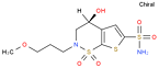 (S)-3,4-Dihydro-4-hydroxy-2-(3-methoxypropyl)-2H-thieno[3,2-e]-1,2-thiazine-6-sulfonamide 1,1-dioxid