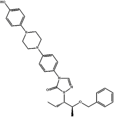 2-[(1S,2S)-1-ethyl-2-bezyloxypropyl]-2,4-dihydro-4-[4-[4-(4-hydr oxyphenyl)-1-piperazinyl]phenyl]-3H