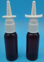 Multi dose Nasal spray pump with screw-on closure with plastic bottle