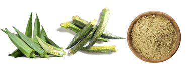 Okra powder fresh fruit powder