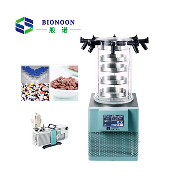 LCD Touch Screen Laboratory Multi-Manifold Vacuum Freeze Dryer for Biochemical Equipment