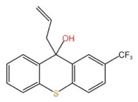 2-Trifluoromethyl-9-allyl-9-thioxanthen-ol