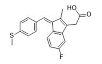 (Z)-5-Fluoro-2-methyl-1-{[4-(methylthio) phenyl]methylene}-1H- indene-3-acetic acid