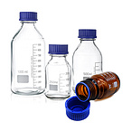 100-20000ml Borosilicate Glass Graduated Reagent Bottle with GL45/GL80 Blue Screw Cap