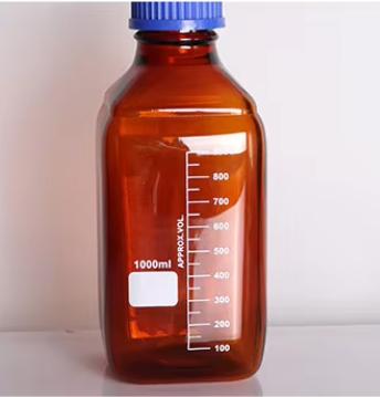 100-20000ml Borosilicate Glass Graduated Reagent Bottle with GL45/GL80 Blue Screw Cap  