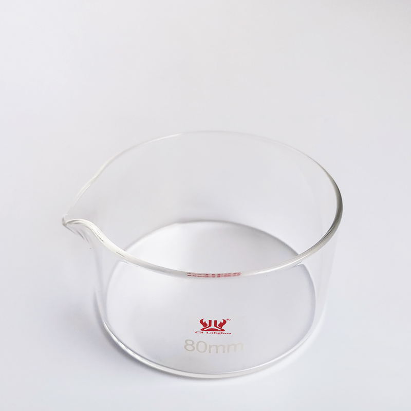 Borosilicate Glass Laboratory Crystallizing Dish with Spout  