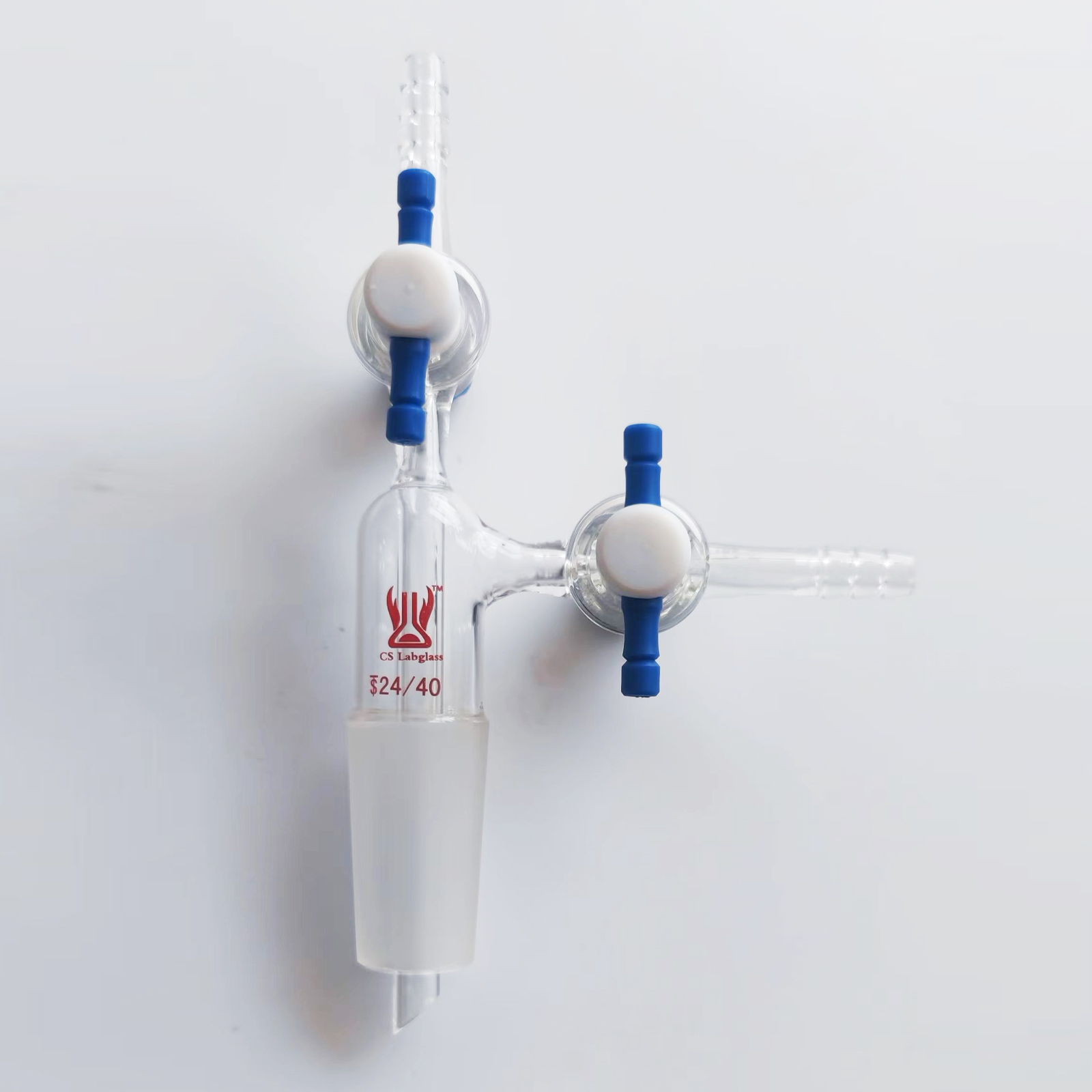 Flow Control Connecting Adapter PTFE Stopcock Serrated Hose  