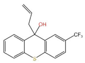 2-Trifluoromethyl-9-allyl-9-thioxanthen -ol