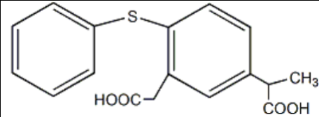 5-(1-Carboxylethyl)-2-(phenylthio)phenyl acetic acid
