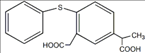5-(1-Carboxylethyl)-2-(phenylthio)phenyl acetic acid