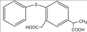 5-(1-Carboxylethyl)-2-(phenylthio)phenyl acetic acid