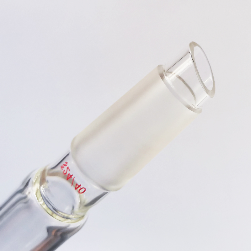 Lab Glass Jacketed Adapters Distillation,75 Angled Distillation Adapter with Jacket  