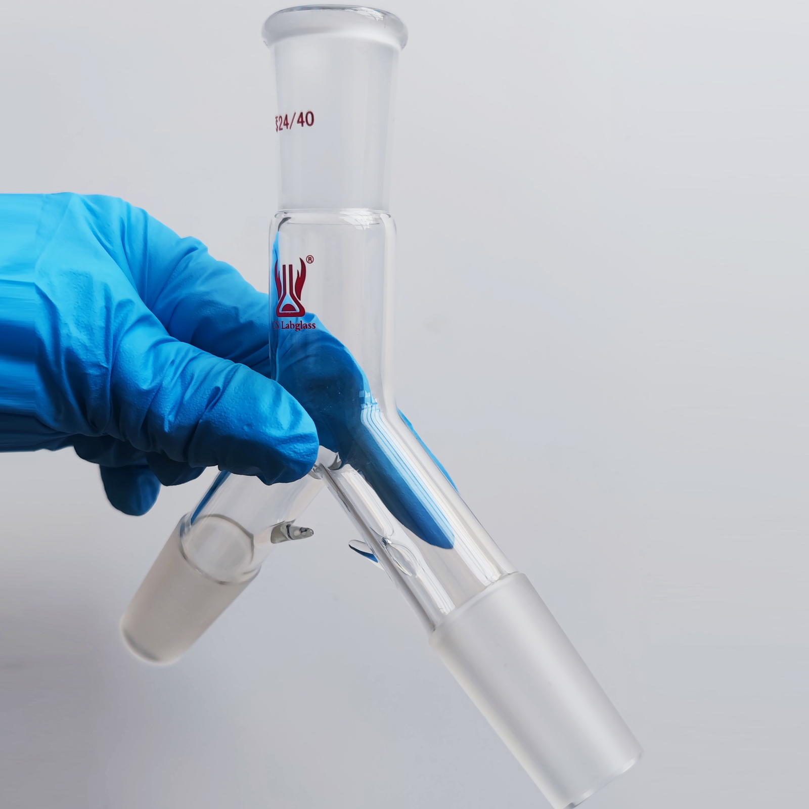 Glass Y-Shaped Connecting Adapter Borosilicate Glass  