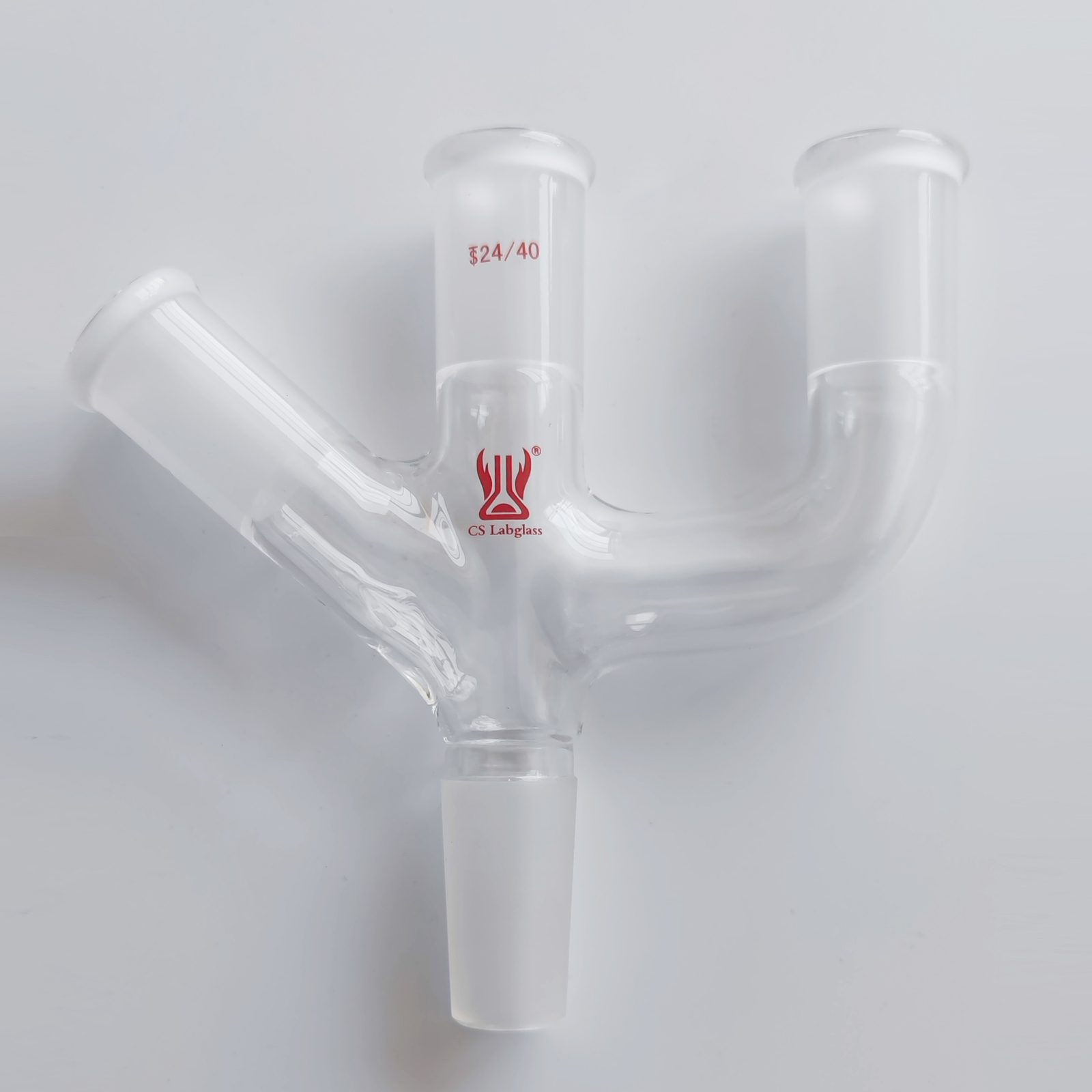 Glass Claisen Adapter Borosilicate Glass 3-Inlet Claisen Distillation Adapter  