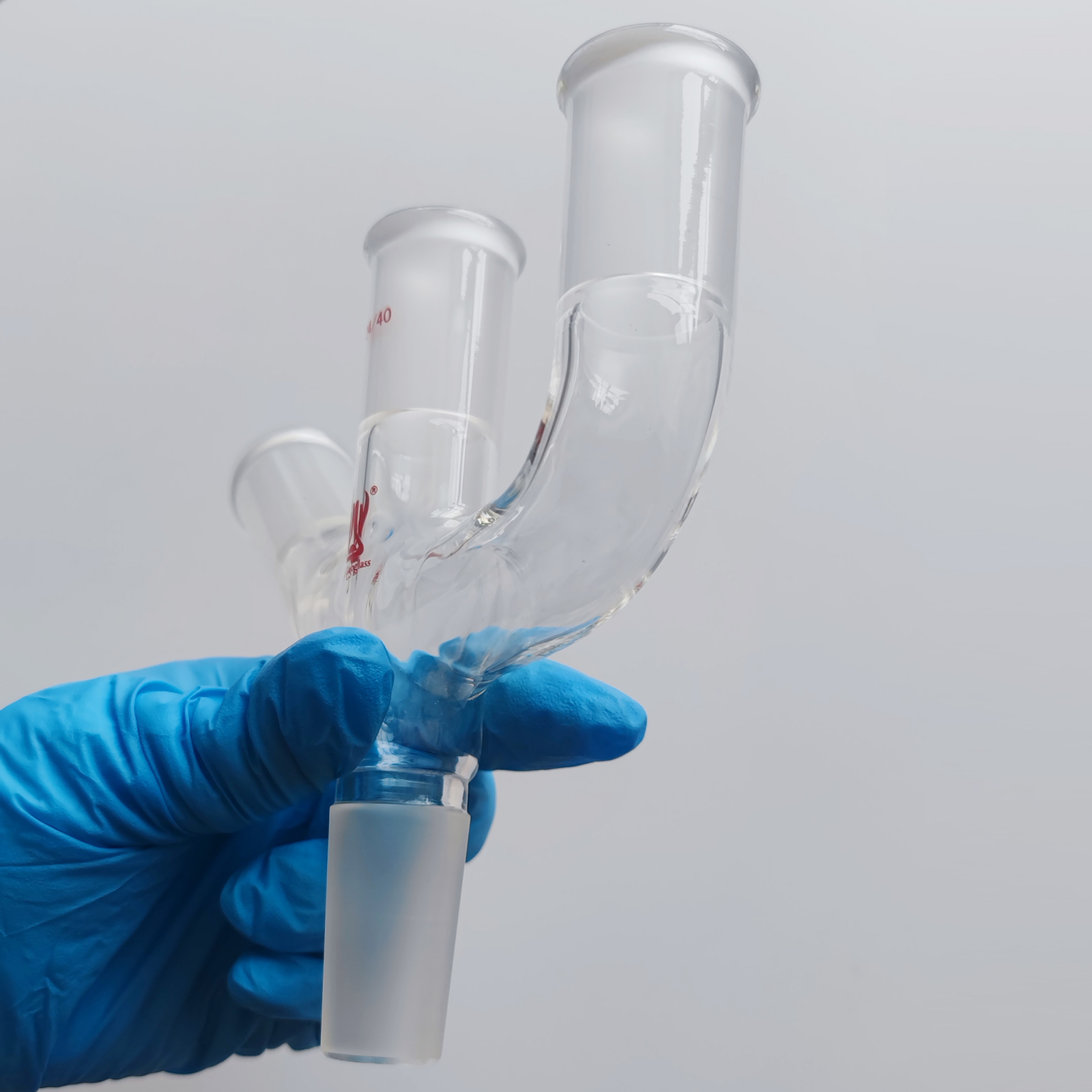 Glass Claisen Adapter Borosilicate Glass 3-Inlet Claisen Distillation Adapter  