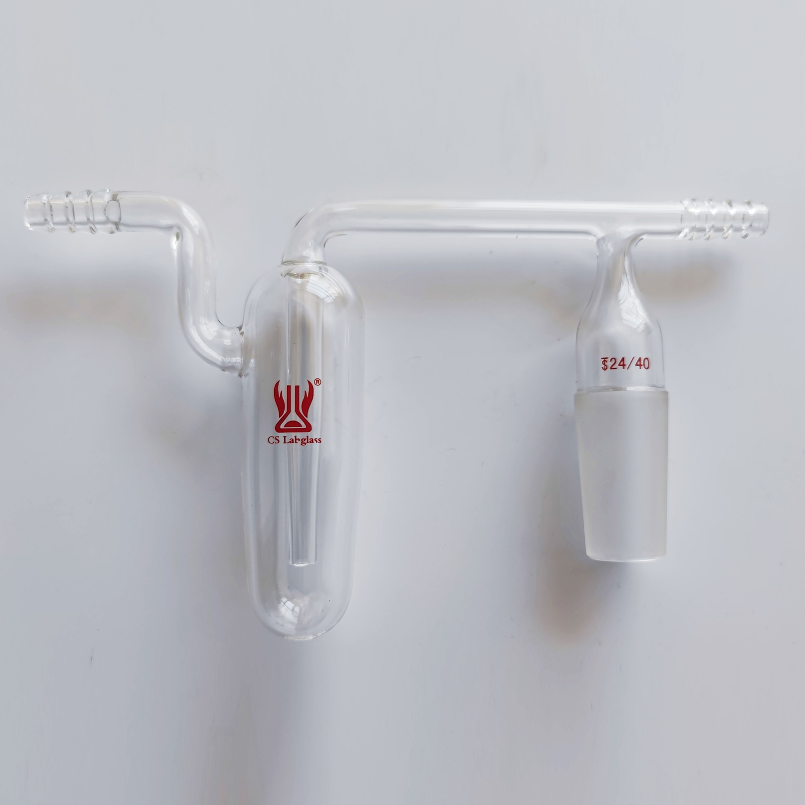 Laboratory Glassware Adapter with Mineral Oil Bubbler Glass Distillation Adapter  
