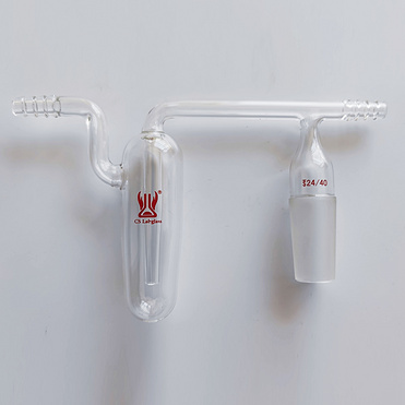 Laboratory Glassware Adapter with Mineral Oil Bubbler Glass Distillation Adapter