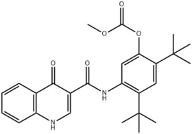 2,4-di-tert-butyl-5-(4-oxo-1,4-dihydroquinoline-3-carboxamido)phenyl methyl carbonate Cas No.1246213