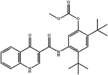 2,4-di-tert-butyl-5-(4-oxo-1,4-dihydroquinoline-3-carboxamido)phenyl methyl carbonate Cas No.1246213