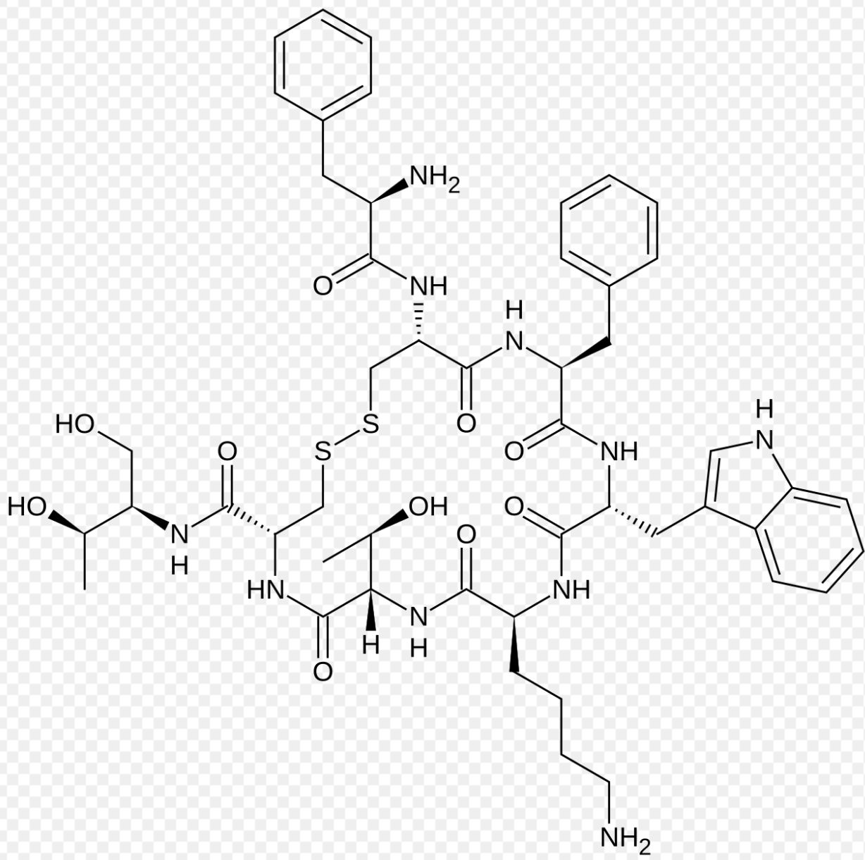 Octreotide Acetate-a longer acting synthetic octapeptide analog of naturally occurring somatostatin.