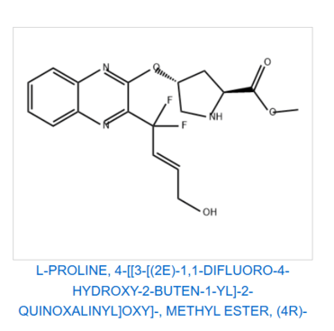 L-Proline, 4-[[3-[(2E)-1,1-difluoro-4-hydroxy-2-buten-1-yl]-2-quinoxalinyl]oxy]-, methyl ester, (4R)