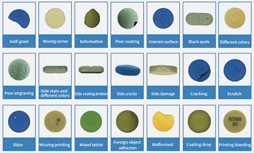 Tablet capsule (deflated, oil spilling,deformed,empty) visual inspection machine