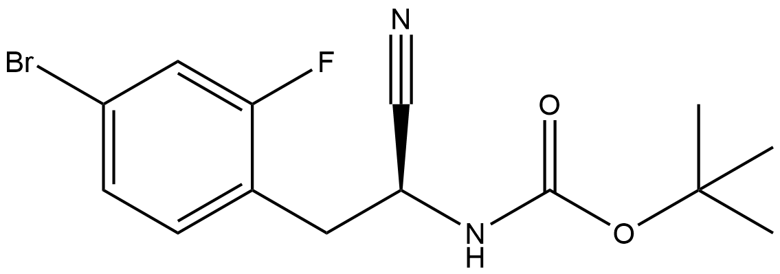 Carbamic acid, N-[(1S)-2-(4-bromo-2-fluorophenyl)-1-cyanoethyl]-, 1,1-dimethylethyl ester
