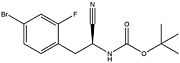 Carbamic acid, N-[(1S)-2-(4-bromo-2-fluorophenyl)-1-cyanoethyl]-, 1,1-dimethylethyl ester