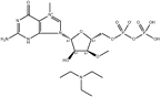 Guanosine 5'-(trihydrogendiphosphate), 7-Methyl-3'-O-Methyl-, innerSalt, compd. with N,N-diethyletha
