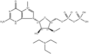 Guanosine 5'-(trihydrogendiphosphate), 7-Methyl-3'-O-Methyl-, innerSalt, compd. with N,N-diethyletha