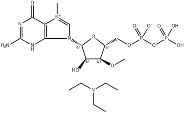Guanosine 5'-(trihydrogendiphosphate), 7-Methyl-3'-O-Methyl-, innerSalt, compd. with N,N-diethyletha