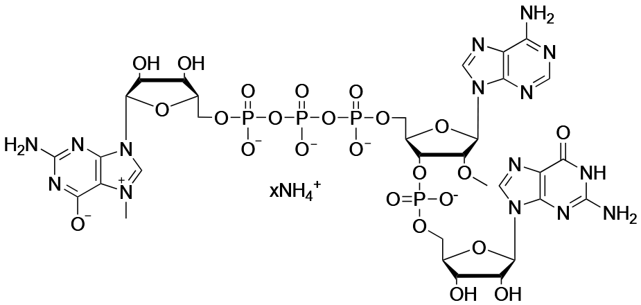 m7G(5')ppp(5')(2'-OMeA)pG·NH4