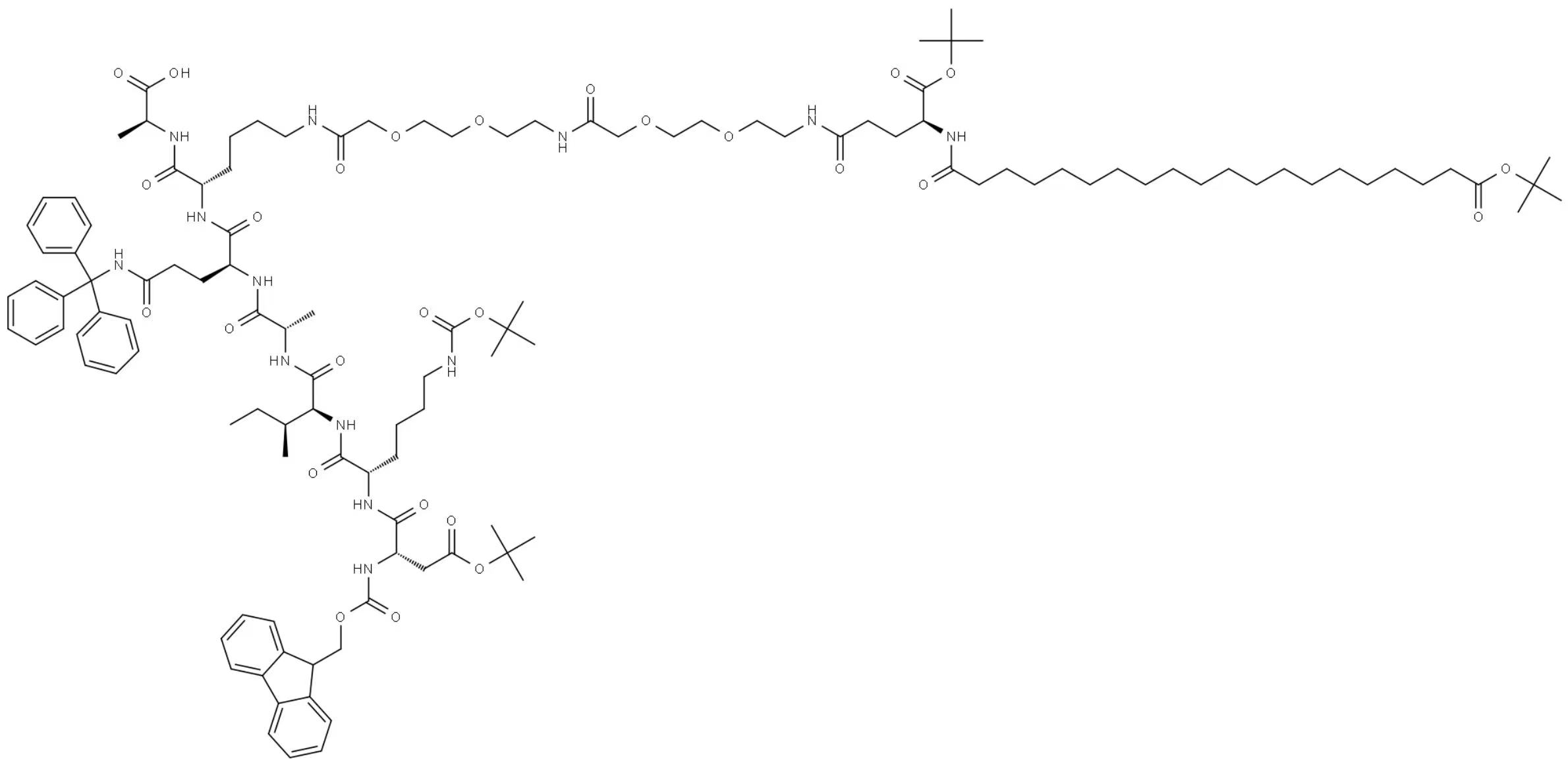 Fmoc-Asp(OtBu)-Lys(Boc)-Ile-Ala-Gln(Trt)-Lys{OtBu -C20-Glu(OtBu)-2AEEA}-Ala-OH(Tirzepatide Fragment