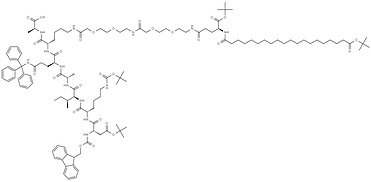 Fmoc-Asp(OtBu)-Lys(Boc)-Ile-Ala-Gln(Trt)-Lys{OtBu -C20-Glu(OtBu)-2AEEA}-Ala-OH(Tirzepatide Fragment