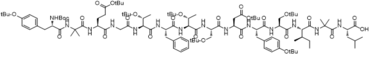 Boc-Tyr(tBu)-Aib-Glu(OtBu)-Gly-Thr(tBu)-PheThr(tBu)-Ser(tBu)-Asp(OtBu)-Tyr(tBu)-Ser(tBu) -Ile-Aib-Le