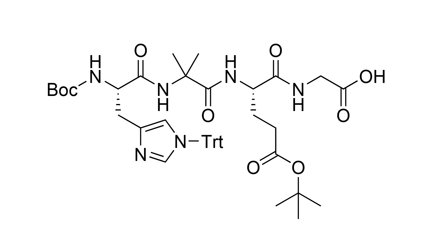 Boc-His(Trt)-Aib-Glu(OBtu)-Gly-OH