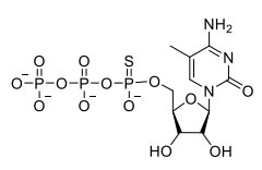 α-Thio-((2R,3S,4R,5R)-5-(4-amino-5-methyl-2-oxopyrimidin-1(2H)-yl)-3,4-dihydroxytetrahydrofuran-2-yl
