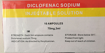 Diclofenac sodium injection