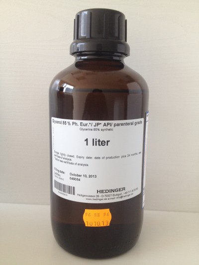 Glycerol 85% Ph. Eur./JP LA/API/ parenteral grade