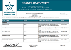 Kosher Certificate