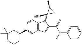 1H-Indole-2-carboxamide, 1-[(1S,2S)-1-cyano-2-methylcyclopropyl]-N-methyl-N-phenyl-5-[(4S)-tetrahydr