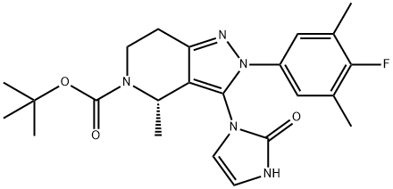 5H-Pyrazolo[4,3-c]pyridine-5-carboxylic acid, 3-(2,3-dihydro-2-oxo-1H-imidazol-1-yl)-2-(4-fluoro-3,5