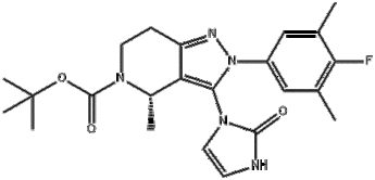 5H-Pyrazolo[4,3-c]pyridine-5-carboxylic acid, 3-(2,3-dihydro-2-oxo-1H-imidazol-1-yl)-2-(4-fluoro-3,5