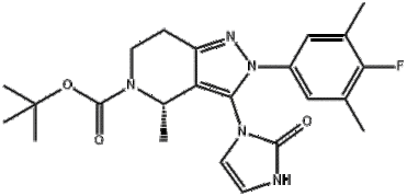 5H-Pyrazolo[4,3-c]pyridine-5-carboxylic acid, 3-(2,3-dihydro-2-oxo-1H-imidazol-1-yl)-2-(4-fluoro-3,5