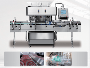 capsules tablets counting and filling bottle machine