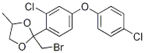 1,3-Dioxolane, 2-(bromomethyl)-2-[2-chloro-4-(4-chlorophenoxy)phenyl]-4-methyl-